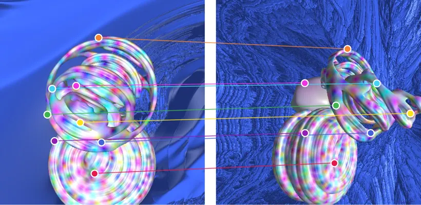 SDF-Fractals3D · a rendered pair with generated labels